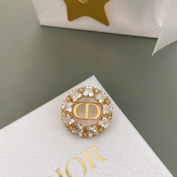 replica,repliche,fake,1:1,earrings,bracelet,ring,jewelry Spilla a cerchio con diamanti quadrati Dior (OA00L)