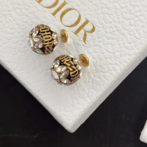 Orecchini Dior Wheat Ear con cristalli occhio di cavallo e sfere di strass (7F8WW)