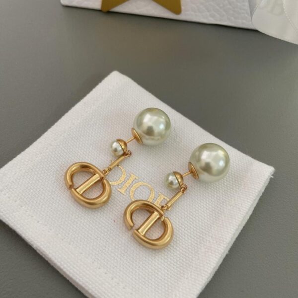 Orecchini Dior con doppia perla CD (YQ5BF)