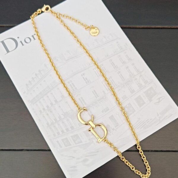 replica,repliche,fake,1:1,earrings,bracelet,ring,jewelry Collana con cd dell’ultimo evento Dior in materiale ottone ZP (VSDDZ)