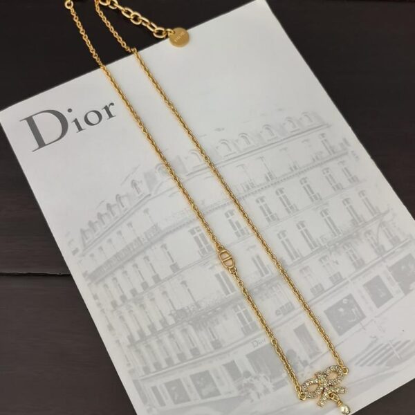 Collana con fiocco Dior, ultima novità, in ottone ZP (83G78)