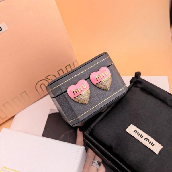 replica,repliche,fake,1:1,earrings,bracelet,ring,jewelry orecchini a forma di cuore con lettera miumiu ️(5FXK7)