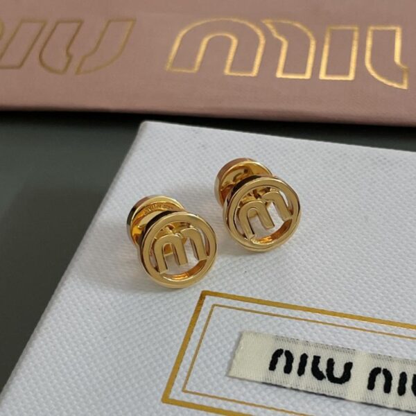 replica,repliche,fake,1:1,earrings,bracelet,ring,jewelry Orecchini a forma di m cava Miu Miu (KIWAA)