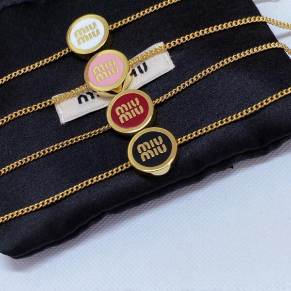 replica,repliche,fake,1:1,earrings,bracelet,ring,jewelry Bracciale Miu Miu Round Smalto (1OO90)