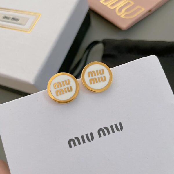 replica,repliche,fake,1:1,earrings,bracelet,ring,jewelry Orecchini a bottone rotondi Miu Miu (DS306)
