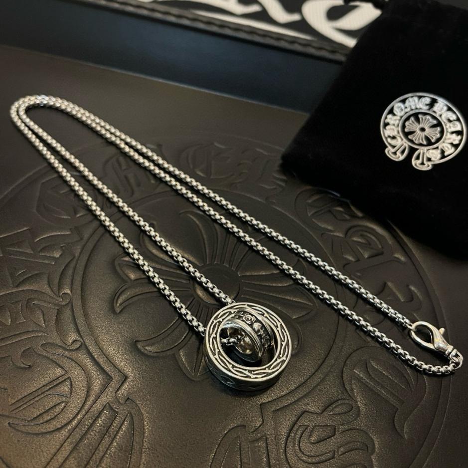 replica,repliche,fake,1:1,earrings,bracelet,ring,jewelry Nuova collana vintage classica con ciondolo a doppio anello Chrome Hearts di qualità da banco (2AGEF) replica,repliche,fake,1:1,earrings,bracelet,ring,jewelry Nuova collana vintage classica con ciondolo a doppio anello Chrome Hearts di qualità da banco (2AGEF)