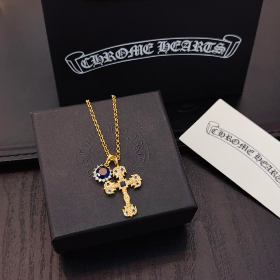 replica,repliche,fake,1:1,earrings,bracelet,ring,jewelry Nuova collana con croce di diamanti blu Chrome Hearts di qualità da banco (PBW40) replica,repliche,fake,1:1,earrings,bracelet,ring,jewelry Nuova collana con croce di diamanti blu Chrome Hearts di qualità da banco (PBW40)