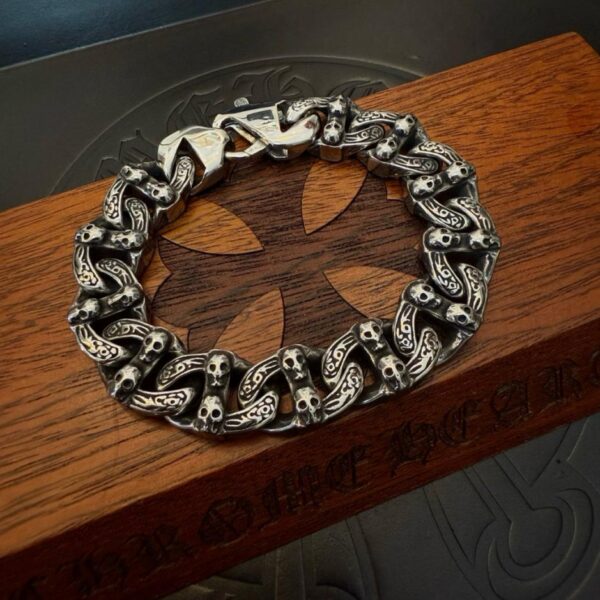 replica,repliche,fake,1:1,earrings,bracelet,ring,jewelry Nuovo braccialetto con teschio Chrome Hearts di qualità Kuaishou ins Xiaohongshu popolare (0GVUO)