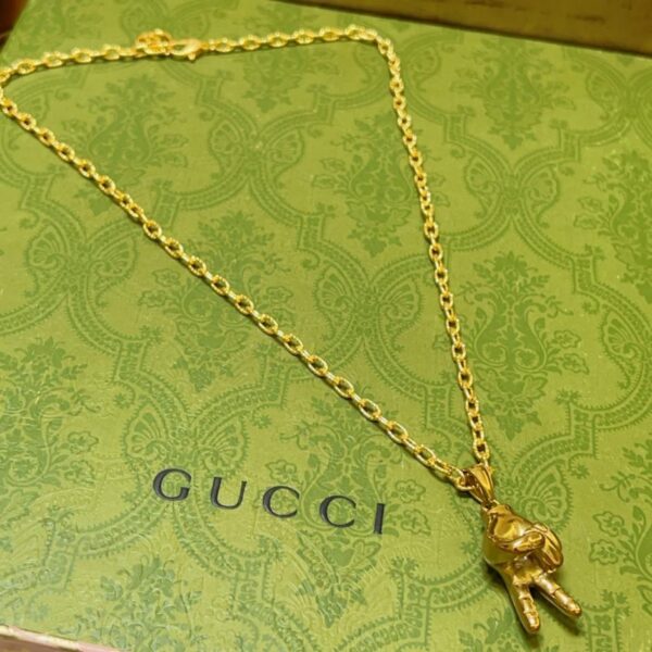 replica,repliche,fake,1:1,earrings,bracelet,ring,jewelry Collana Gucci Anger Forest Series Doppia G (4S788)