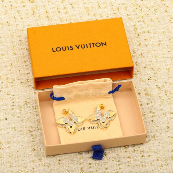 replica,repliche,fake,1:1,earrings,bracelet,ring,jewelry Orecchini floreali con logo 3D verde Louis Vuitton (68BYH)