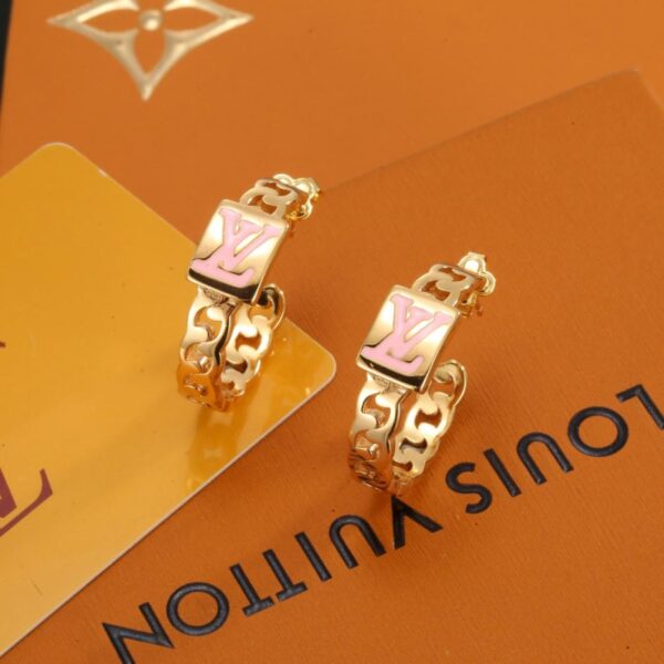 replica,repliche,fake,1:1,earrings,bracelet,ring,jewelry Orecchini con lettere in oro LV (UT)