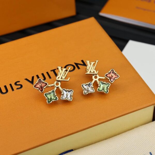 replica,repliche,fake,1:1,earrings,bracelet,ring,jewelry Orecchini Louis Vuitton con diamanti a forma di diamante, orecchini con diamanti colorati in edizione limitata primaverile (PM21K)
