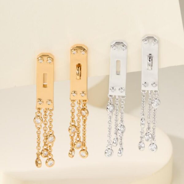 Nuovi orecchini con nappe Hermes Kelly (TL9QG)