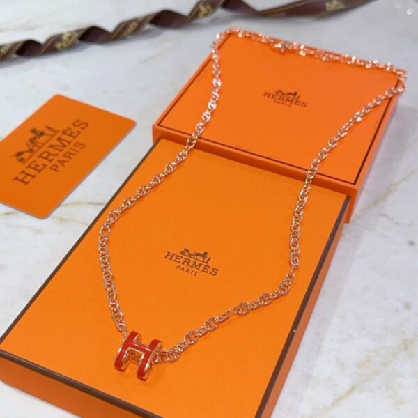 Collana Hermes con lettera H serie ovale (6JVY0)
