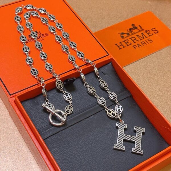 replica,repliche,fake,1:1,earrings,bracelet,ring,jewelry Collana Hermes serie H Disc Jewelry (21MPU)