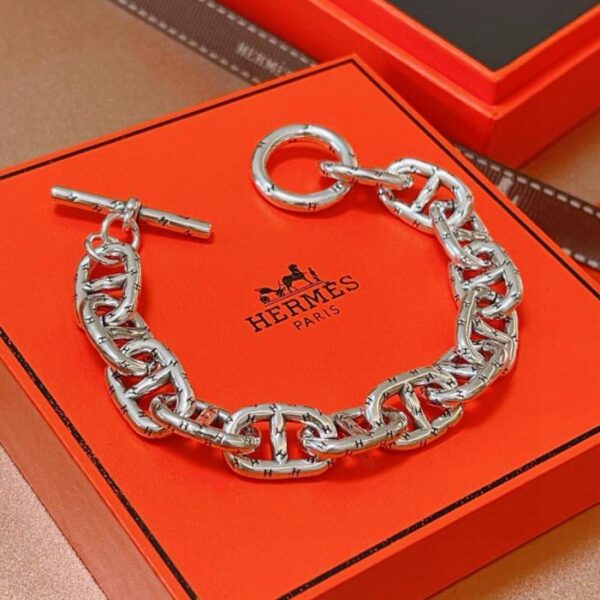 replica,repliche,fake,1:1,earrings,bracelet,ring,jewelry Nuovo bracciale Hermès Thickened Platinum Edition (M4FUB)