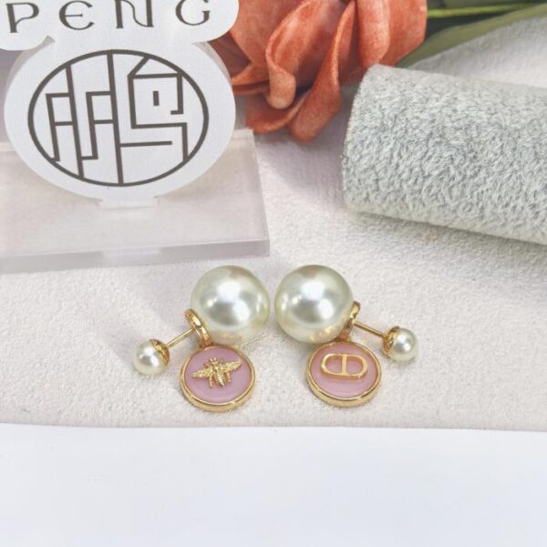 Versione Counter Dior nuovi orecchini multi-elemento in perle rosa (W724N)