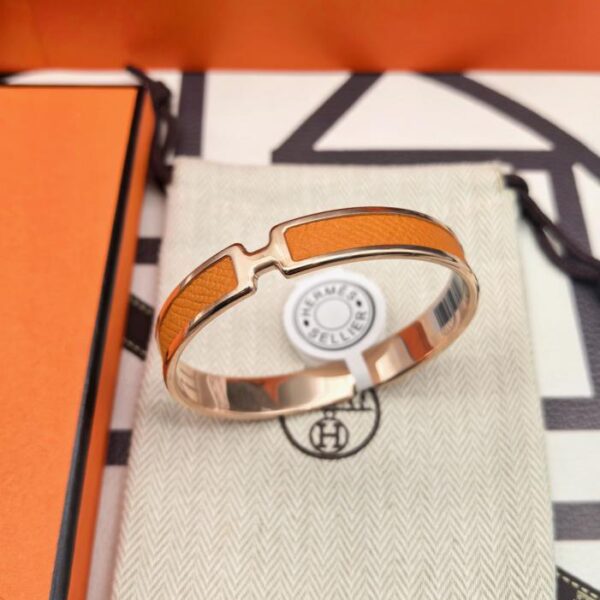 replica,repliche,fake,1:1,earrings,bracelet,ring,jewelry Versione da banco Bracciale Hermès in pelle arancione, nuova versione aggiornata (UG4BV)