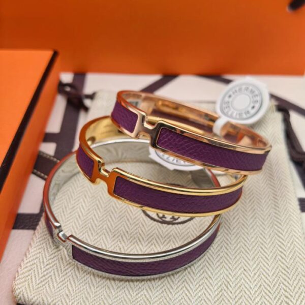 replica,repliche,fake,1:1,earrings,bracelet,ring,jewelry Bracciale Hermès in pelle viola da uomo, nuova versione aggiornata (LKOAU)