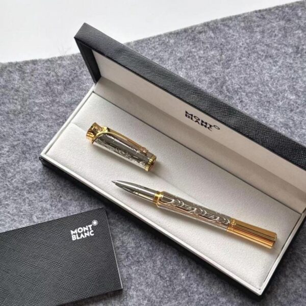 replica,repliche,fake,1:1,earrings,bracelet,ring,jewelry Penna Montblanc Writers Edition Kelly Silver Carving Signature, nuovo modello (Montblanc (UJPJO)