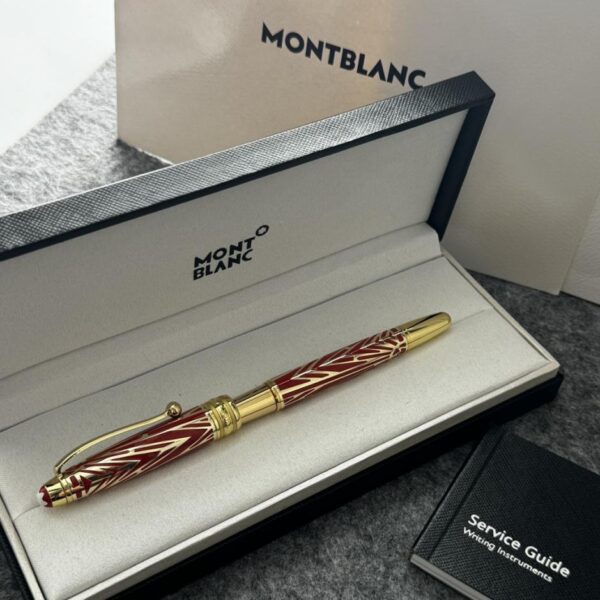 replica,repliche,fake,1:1,earrings,bracelet,ring,jewelry Nuova penna Montblanc Meisterstuck Series, edizione speciale bicolore, con firma in rilievo in oro rosso (X6GDD)