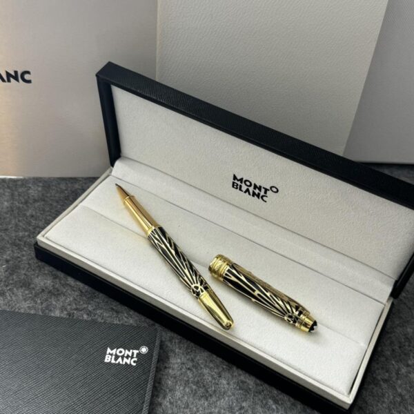 replica,repliche,fake,1:1,earrings,bracelet,ring,jewelry Nuova penna Montblanc Meisterstuck Series, edizione speciale bicolore, con firma in rilievo in oro rosso (XDYIA)