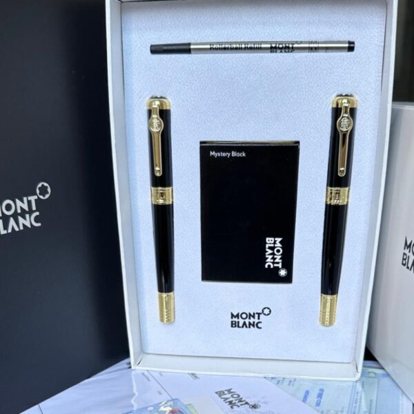 replica,repliche,fake,1:1,earrings,bracelet,ring,jewelry [Nuovo set regalo di penne per coppie] Set combinato di penna Mont Blanc Signature e penna stilografica (0H4FK)