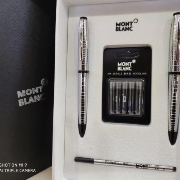 replica,repliche,fake,1:1,earrings,bracelet,ring,jewelry [Nuovo set regalo di penne per coppie] Set combinato di penna Mont Blanc Signature e penna stilografica (MCJ89)