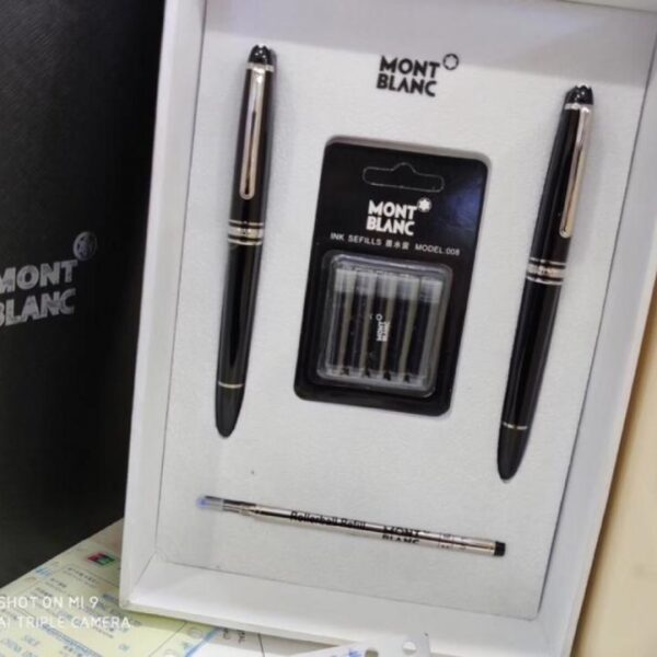 replica,repliche,fake,1:1,earrings,bracelet,ring,jewelry [Nuovo set regalo di penne per coppie] Set combinato di penna Mont Blanc Signature e penna stilografica (V5RVX)