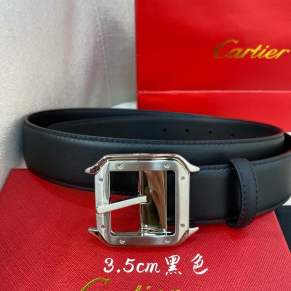 replica,repliche,fake,1:1,earrings,bracelet,ring,jewelry Cintura con fibbia ad ardiglione Cartier Cintura double face in pelle nera e marrone con logo Cartier (XLZL5)