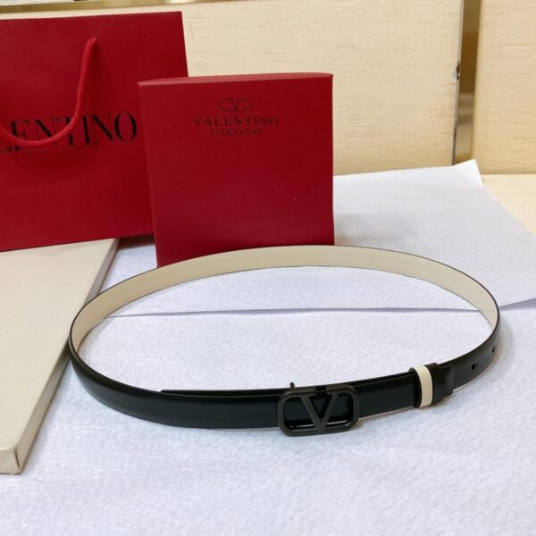 replica,repliche,fake,1:1,earrings,bracelet,ring,jewelry Cintura reversibile in pelle di vitello lucida con fibbia classica in ottone VALENTINO GARAVANI VLOGO SIGNATURE (N5AP2)