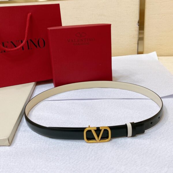 replica,repliche,fake,1:1,earrings,bracelet,ring,jewelry Cintura reversibile in pelle di vitello lucida con fibbia classica in ottone VALENTINO GARAVANI VLOGO SIGNATURE (XHVI4)