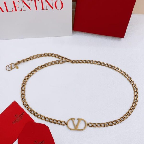 replica,repliche,fake,1:1,earrings,bracelet,ring,jewelry Cintura a catena in metallo con firma VLogo Valentino Garavani (KX9PN)
