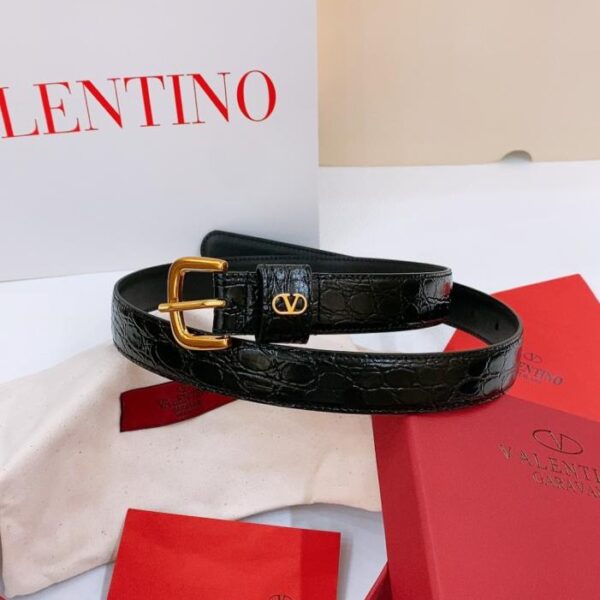 replica,repliche,fake,1:1,earrings,bracelet,ring,jewelry VALENTINO Nuova cintura da donna con fibbia ad ardiglione, strato superiore in pelle bifacciale (TVZD1)