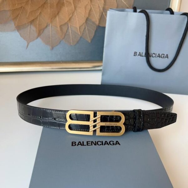 replica,repliche,fake,1:1,earrings,bracelet,ring,jewelry Balenciaga in pelle di vitello importata da 3,0 cm di larghezza con hardware vintage in rame puro (8DGK8)
