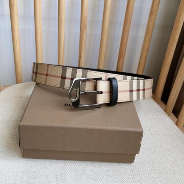 replica,repliche,fake,1:1,earrings,bracelet,ring,jewelry Nuova sincronizzazione Burberry London plaid con fibbia cava, larghezza fibbia 3,5 cm (E3GPZ)