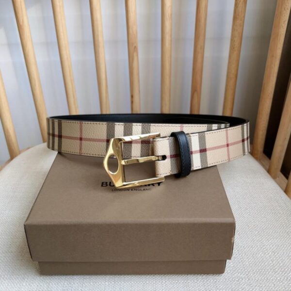 replica,repliche,fake,1:1,earrings,bracelet,ring,jewelry Nuova sincronizzazione Burberry London plaid con fibbia cava, larghezza fibbia 3,5 cm (P0KO0)