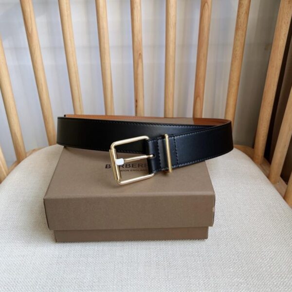 replica,repliche,fake,1:1,earrings,bracelet,ring,jewelry Nuova cintura Burberry con sincronizzazione in vitello con fibbia ad ardiglione placcata oro palladio, larghezza 3,5 cm (ZEZCW)