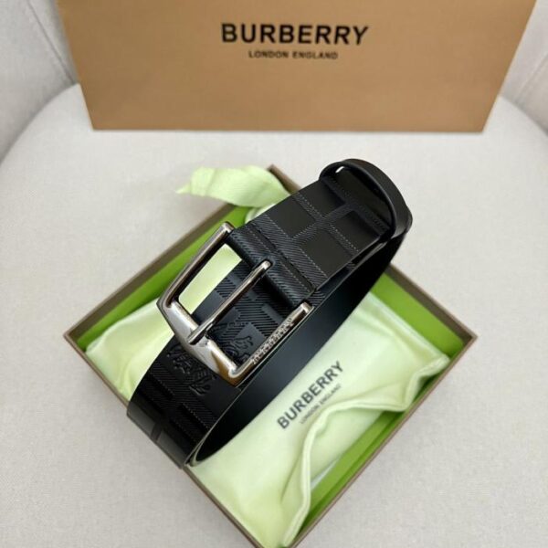 replica,repliche,fake,1:1,earrings,bracelet,ring,jewelry Cintura da uomo BURBERRY in pelle pieno fiore con fibbia in metallo abbinata, per uso esterno, bifacciale, 3,5 cm (J1H3P)