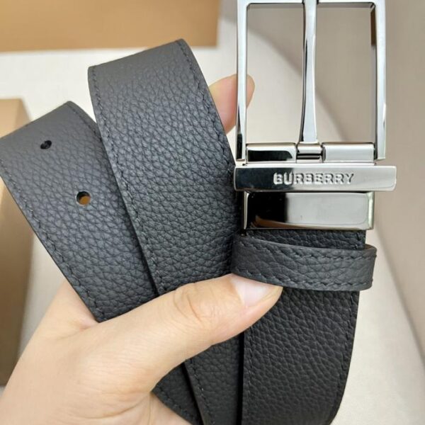 replica,repliche,fake,1:1,earrings,bracelet,ring,jewelry Cintura da uomo BURBERRY in pelle pieno fiore con fibbia in metallo abbinata, per uso esterno, bifacciale, 3,5 cm (W7G6N)