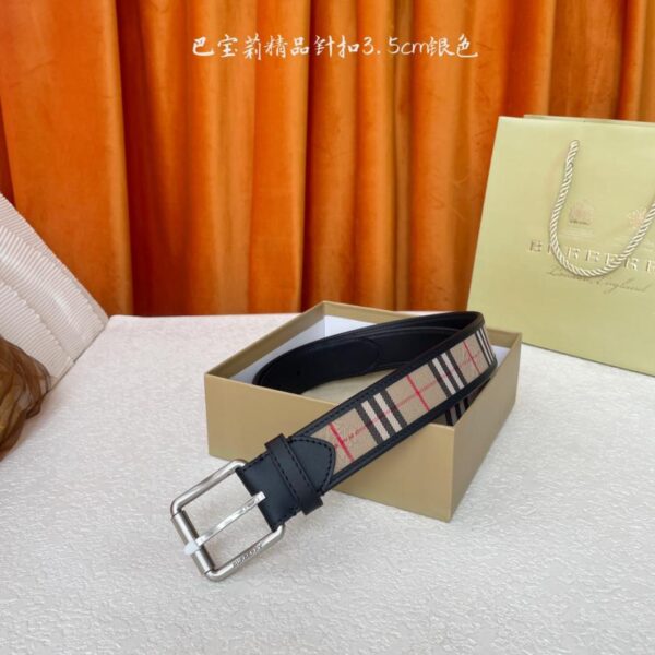 replica,repliche,fake,1:1,earrings,bracelet,ring,jewelry Cintura Burberry in pelle liscia sincronizzata con motivo cavaliere equestre (larghezza 3,5 cm) (J7UAK)