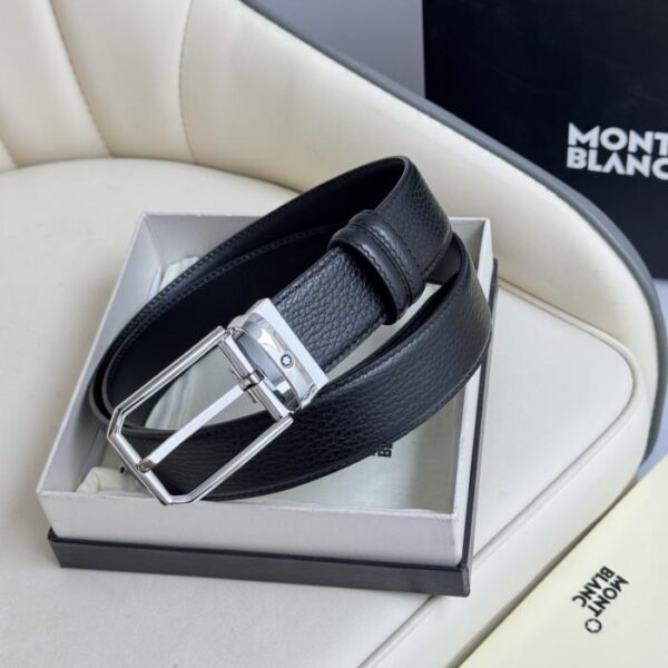 replica,repliche,fake,1:1,earrings,bracelet,ring,jewelry Montblanc largo 3,5 cm, realizzato in pelle bovina pieno fiore, con fibbia ad ardiglione di alta qualità e stile business casual a taglio libero (HPYEW).
