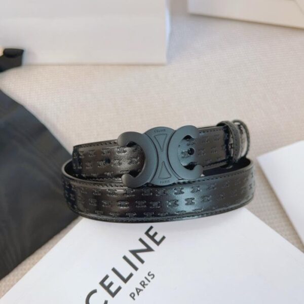replica,repliche,fake,1:1,earrings,bracelet,ring,jewelry Cintura CELINE stile bancone, larghezza 2,5 cm, primo strato originale in pelle di vitello (3WGHD)