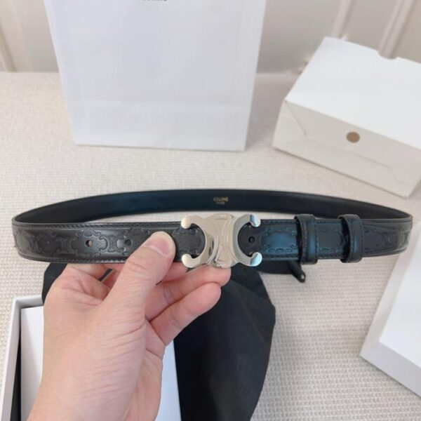 replica,repliche,fake,1:1,earrings,bracelet,ring,jewelry Cintura CELINE stile bancone, larghezza 2,5 cm, primo strato originale in pelle di vitello (D1F96)