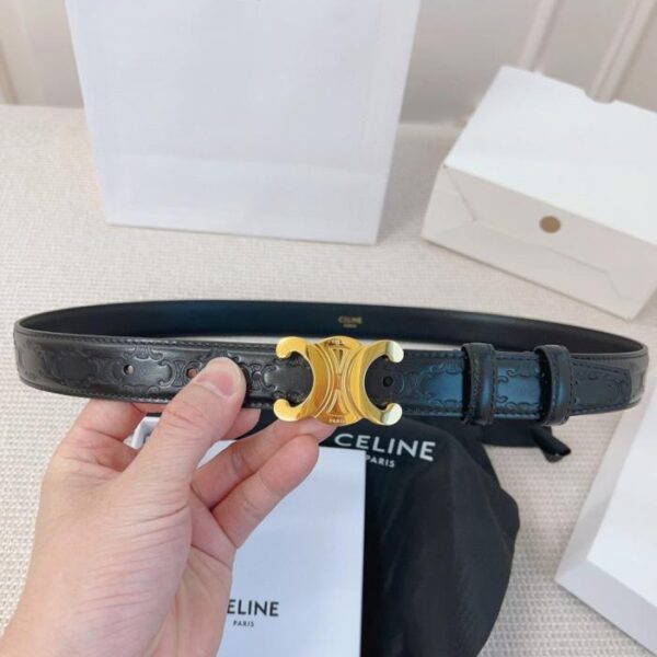 replica,repliche,fake,1:1,earrings,bracelet,ring,jewelry Cintura CELINE stile bancone, larghezza 2,5 cm, primo strato originale in pelle di vitello (DNLYZ)
