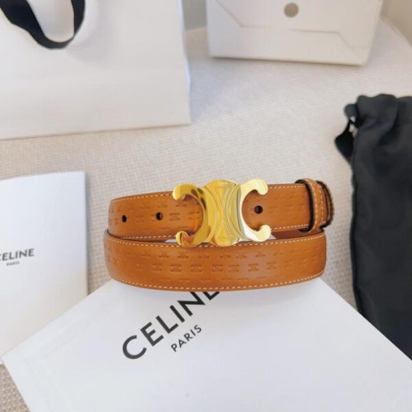 replica,repliche,fake,1:1,earrings,bracelet,ring,jewelry Cintura CELINE stile bancone da 2,5 cm di larghezza, primo strato originale in pelle di vitello (HRCEA)
