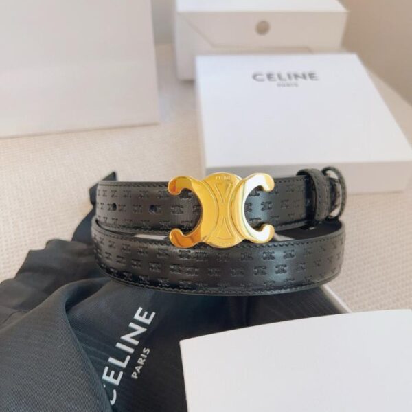replica,repliche,fake,1:1,earrings,bracelet,ring,jewelry Cintura CELINE originale in pelle di vitello, primo strato, stessa fattura, larghezza 2,5 cm (26M7S)