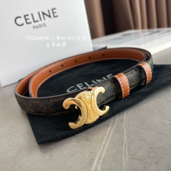 replica,repliche,fake,1:1,earrings,bracelet,ring,jewelry Stampa logo TRIOMPHE CANVAS e pelle di vacchetta, larghezza 1,8 cm (ANQL6)