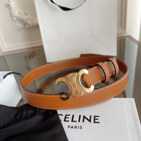 replica,repliche,fake,1:1,earrings,bracelet,ring,jewelry Cintura da donna CELINE, color cachi, larghezza 2,4 cm, cucita a mano (FL89U)