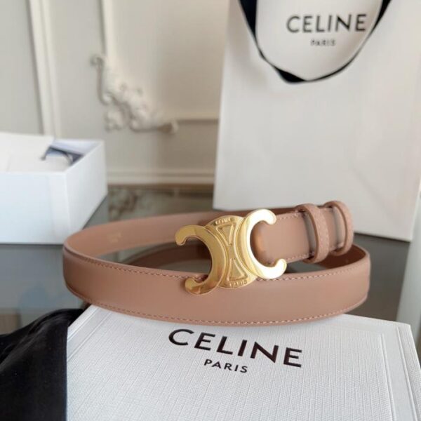 replica,repliche,fake,1:1,earrings,bracelet,ring,jewelry Cintura da donna CELINE, rosa nude, larghezza 2,4 cm, cucita a mano (WZ5GD)